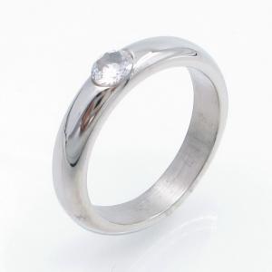 Stainless Steel Stone&Crystal Ring - KR113961-MW