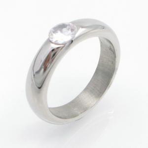 Stainless Steel Stone&Crystal Ring - KR113962-MW