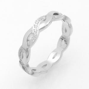 Stainless Steel Stone&Crystal Ring - KR114105-YH