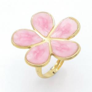 Stainless Steel Gold-plating Ring - KR114123-SP