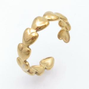 Stainless Steel Gold-plating Ring - KR114128-SP