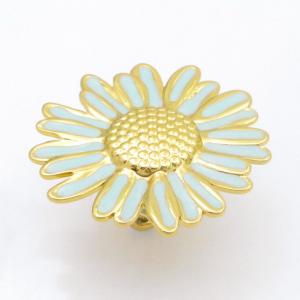 Stainless Steel Gold-plating Ring - KR114456-SP