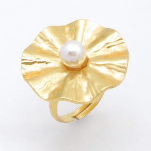 Stainless Steel Gold-plating Ring - KR114457-SP