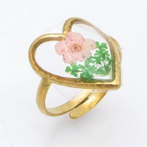 Stainless Steel Gold-plating Ring - KR114460-SP