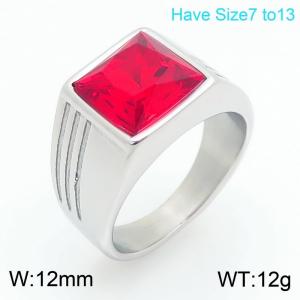 Stainless Steel Stone&Crystal Ring - KR114483-MZOZ