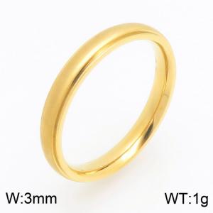 Stainless Steel Gold-plating Ring - KR114517-WM