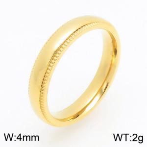 Stainless Steel Gold-plating Ring - KR114519-WM