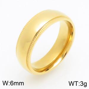 Stainless Steel Gold-plating Ring - KR114520-WM