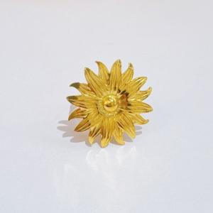 Stainless Steel Gold-plating Ring - KR114536-SXSJ