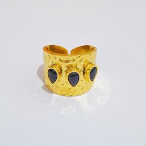 Stainless Steel Gold-plating Ring - KR114542-SXSJ