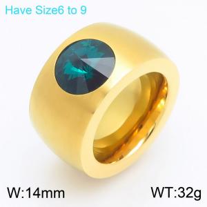 Stainless Steel Stone&Crystal Ring - KR114552-GC