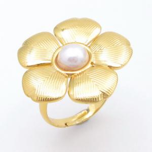 Stainless Steel Gold-plating Ring - KR114589-SP