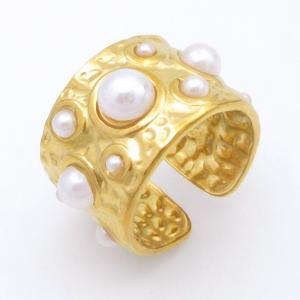 Stainless Steel Gold-plating Ring - KR114590-SP