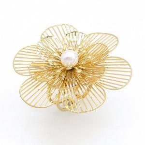 Stainless Steel Gold-plating Ring - KR114616-HM