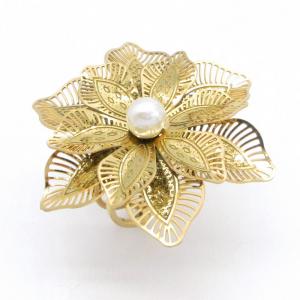 Stainless Steel Gold-plating Ring - KR114620-HM