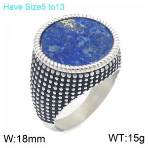 Stainless Steel Stone&Crystal Ring - KR114691-GC