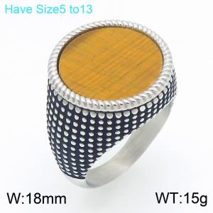 Stainless Steel Stone&Crystal Ring - KR114693-GC