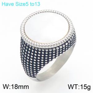 Stainless Steel Stone&Crystal Ring - KR114694-GC