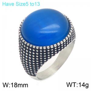 Stainless Steel Stone&Crystal Ring - KR114706-GC