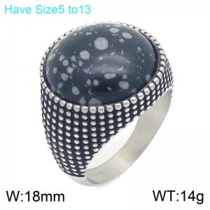 Stainless Steel Stone&Crystal Ring - KR114710-GC
