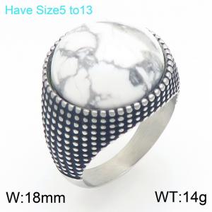 Stainless Steel Stone&Crystal Ring - KR114712-GC
