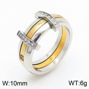 Stainless Steel Stone Ring - KR11519