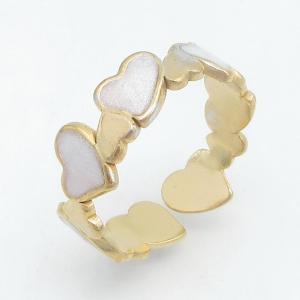 Stainless Steel Gold-plating Ring - KR115547-SP