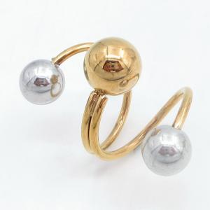 Stainless Steel Gold-plating Ring - KR115557-SP