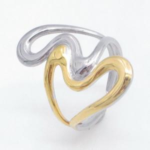 Stainless Steel Gold-plating Ring - KR115562-SP