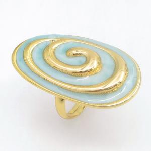 Stainless Steel Gold-plating Ring - KR115564-SP