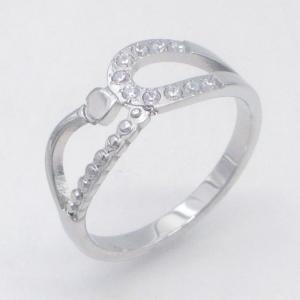 Stainless Steel Stone&Crystal Ring - KR115570-YH