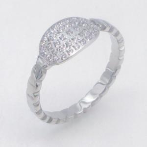 Stainless Steel Stone&Crystal Ring - KR115572-YH