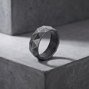 Men's fashion jewelry stainless steel ring suitable for daily wear - KR115673-KFC