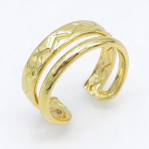 Stainless Steel Gold-plating Ring - KR115728-LM