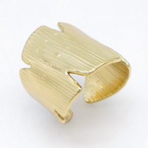 Stainless Steel Gold-plating Ring - KR115735-LM