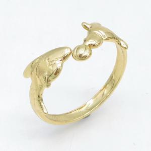 Stainless Steel Gold-plating Ring - KR115760-LM