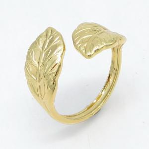 Stainless Steel Gold-plating Ring - KR115766-LM