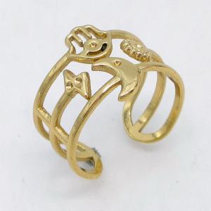 Stainless Steel Gold-plating Ring - KR115777-LM