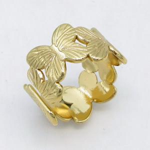 Stainless Steel Gold-plating Ring - KR115815-LM