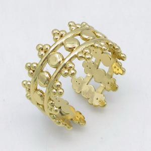 Stainless Steel Gold-plating Ring - KR115824-LM