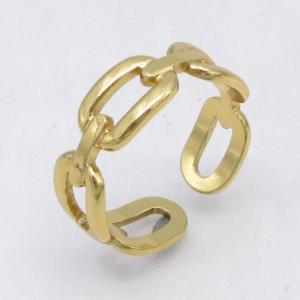 Stainless Steel Gold-plating Ring - KR115832-LM