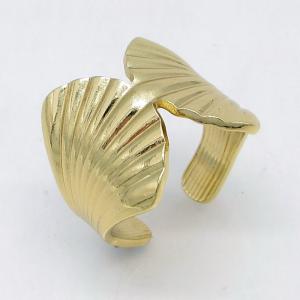 Stainless Steel Gold-plating Ring - KR115845-LM
