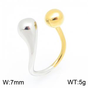 Stainless Steel Gold-plating Ring - KR115956-SP