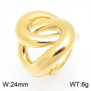 Stainless Steel Gold-plating Ring - KR115960-SP
