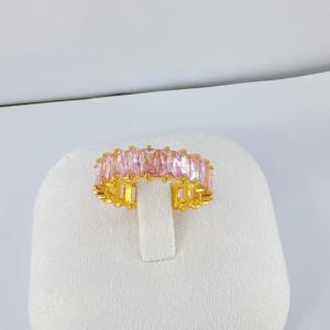 Stainless Steel Stone&Crystal Ring - KR116183-SXSJ
