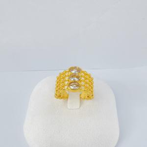 Stainless Steel Stone&Crystal Ring - KR116193-SXSJ