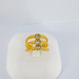 Stainless Steel Stone&Crystal Ring - KR116194-SXSJ