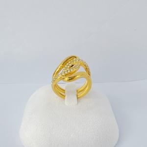 Stainless Steel Stone&Crystal Ring - KR116198-SXSJ