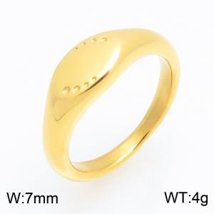 Stainless Steel Gold-plating Ring - KR116218-KFC