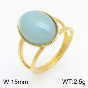 Stainless Steel Gold-plating Ring - KR116223-SP
